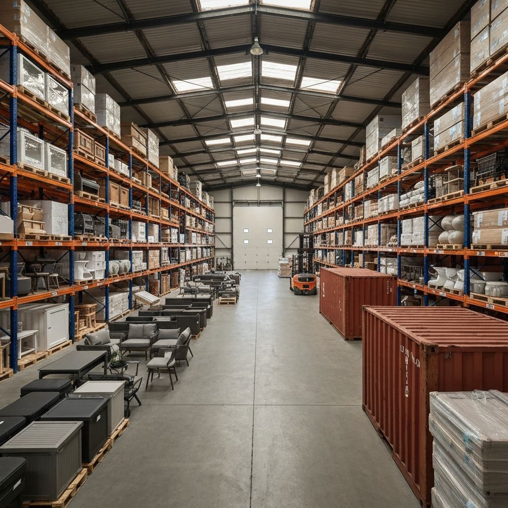 Home and garden warehouse with furniture